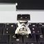 Nonthabure, Thailand - March, 19, 2016: Lego star wars stormtrooper a sneak is key keyboard notebook.The lego Star Wars mini figures from movie series on isolated white background, Lego is an interlocking brick system collected around the world by adults and children.